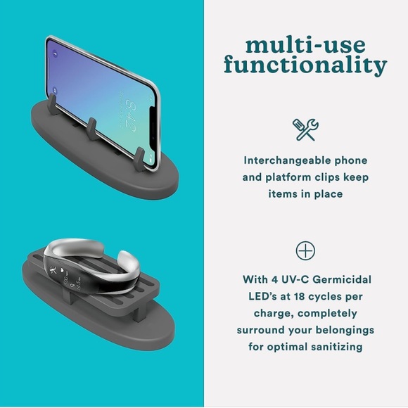 Homedics UV Clean Portable Sanitizer Bag – Rechargeable UV Light Sanitizer Box - Picture 4 of 11